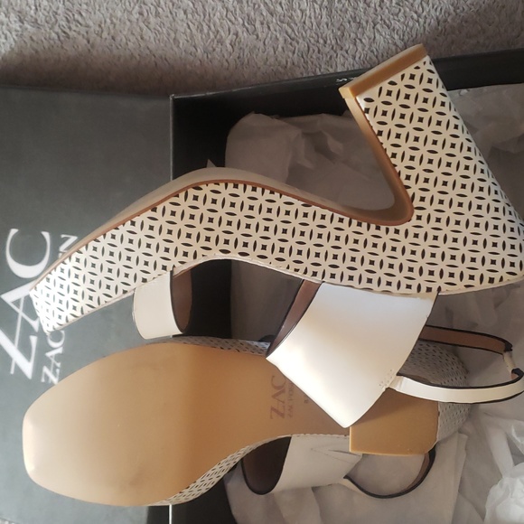 ZAC Zac Posen Virginia Block Platform Heel Slingback Sandals New In Box NWT - Picture 10 of 11